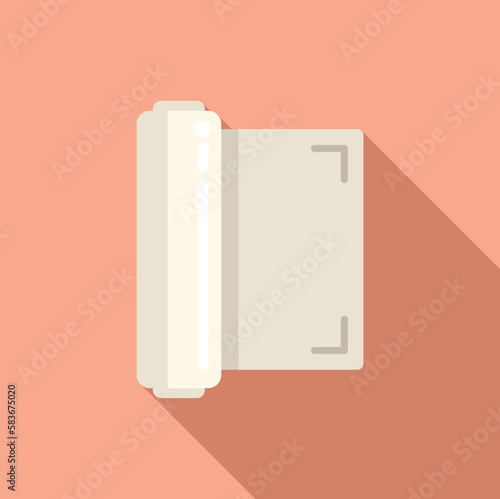 Plotter paper roll icon flat vector. Digital print. Service shop