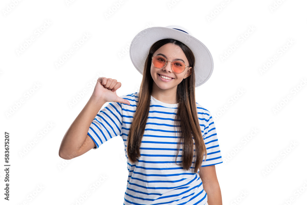 photo of summer trendy smiling teen girl wearing hat. summer trendy teen girl isolated on white photo of summer trendy smiling teen girl wearing hat. summer trendy teen girl isolated on white