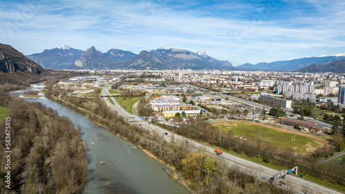 Vue a  rienne de Grenoble