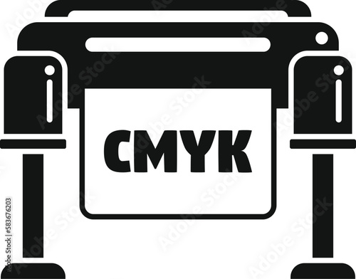 Plotter icon simple vector. Digital print. Service screen