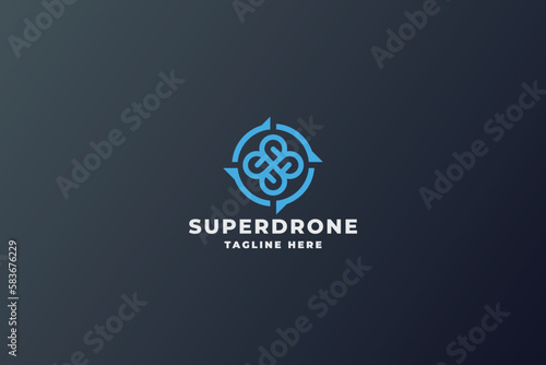 Super Drone Logo Template 