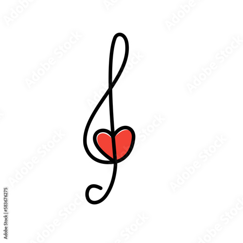 heart music note icon
