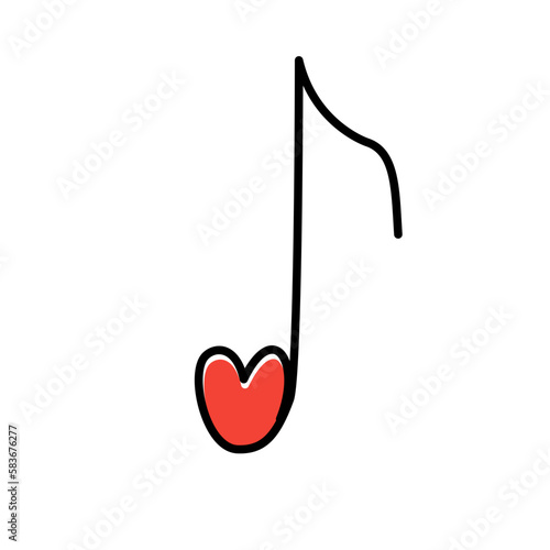 heart music note icon