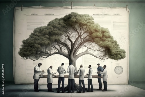 Scientists working on preserving nature. Saving the trees