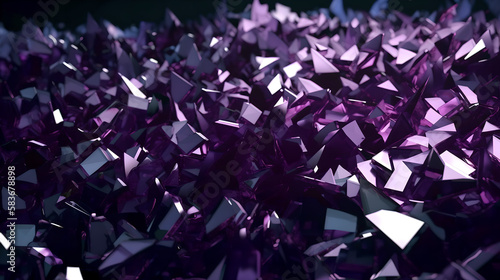 purple glass fragments abstract background  ai generated 