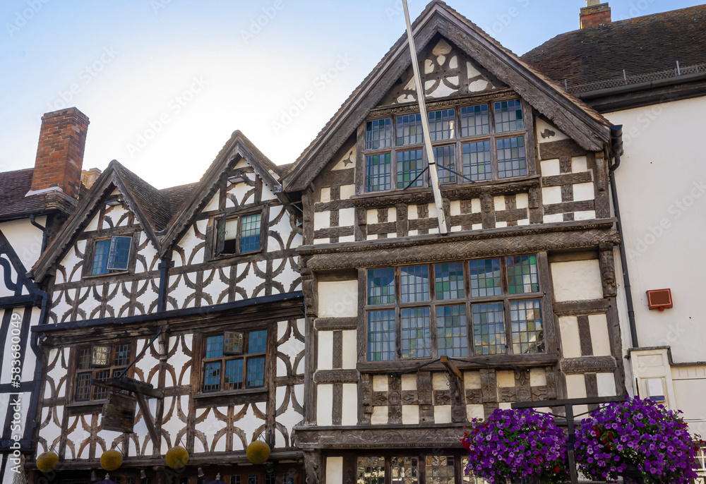 A picturesque timber frame house A picturesque timber frame house