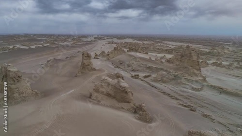 Dasht-e-Lut, Lut desert, hottest desert in the world, Iran (aerial photography)