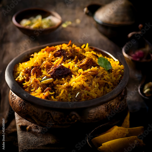 Biryani - popular dish from Indian cuisine