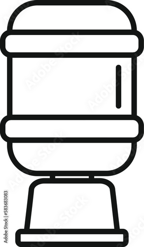 Water bottle icon outline vector. Fitler treatment. Tank system