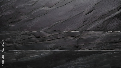 Dark grey and black slate background or texture (ai generated)