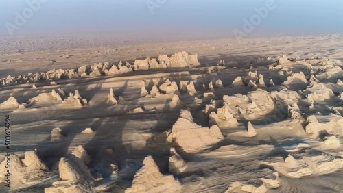 Dasht-e-Lut, Lut desert, hottest desert in the world, Iran (aerial photography)