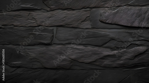 Dark grey and black slate background or texture  ai generated 