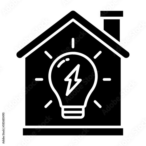 Home Bulb Glyph Icon