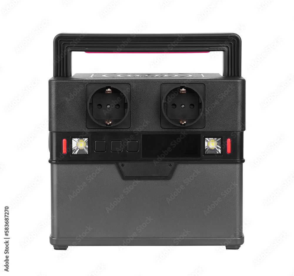 Obraz premium Battery power station on white