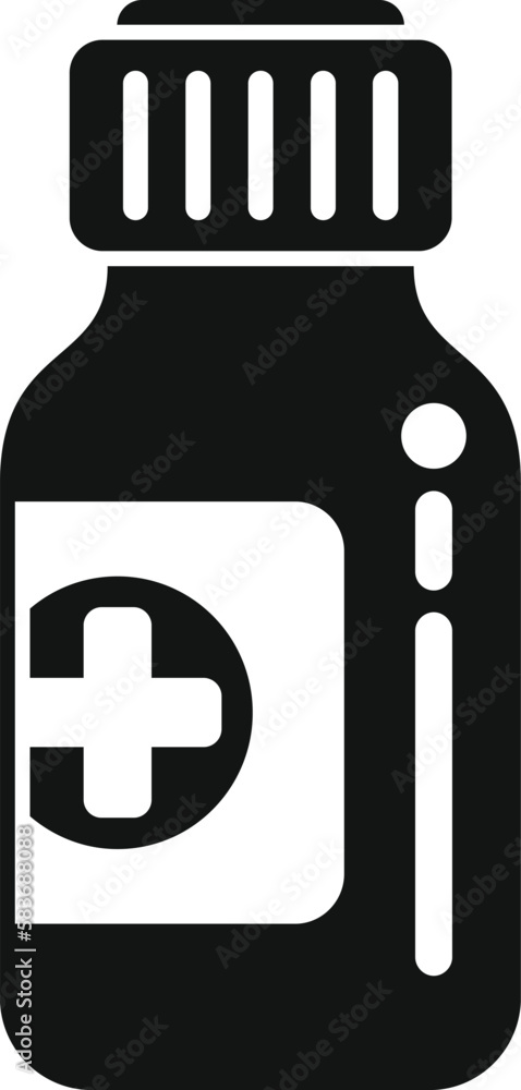Fototapeta premium Hike medical bottle icon simple vector. Travel accessories. Forest vacation