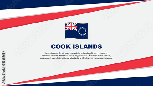 Cook Islands Flag Abstract Background Design Template. Cook Islands Independence Day Banner Cartoon Vector Illustration. Cook Islands Design