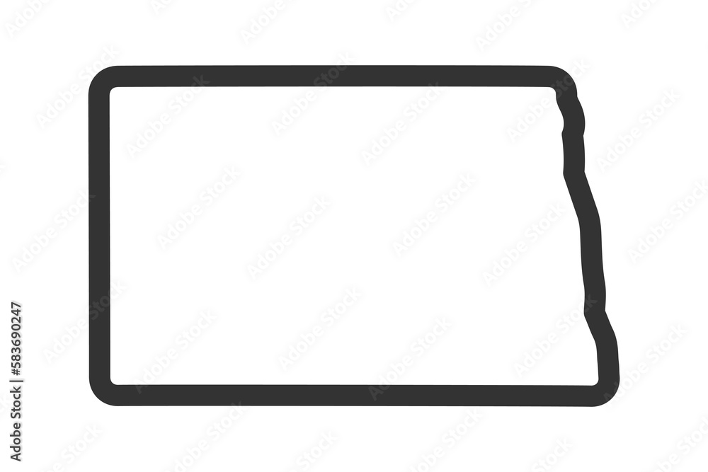 North Carolina outline symbol. US state map. Vector illustration North Carolina outline symbol. US state map. Vector illustration