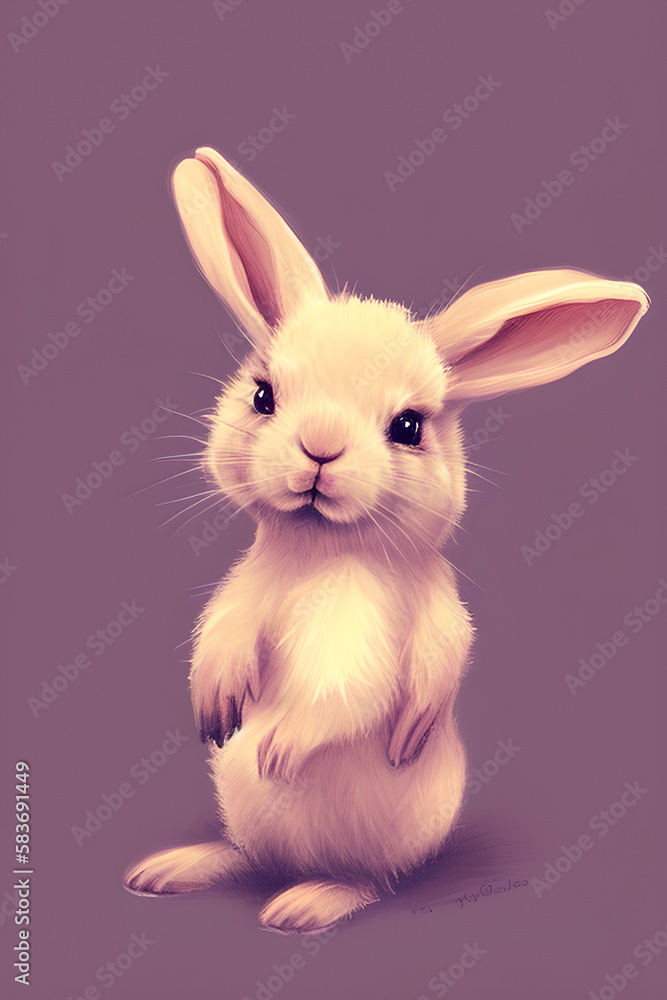 Obraz premium Diigitale Zeichnung eines Hasen
