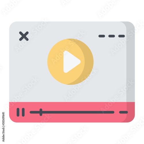 Live Streaming Flat Icon 