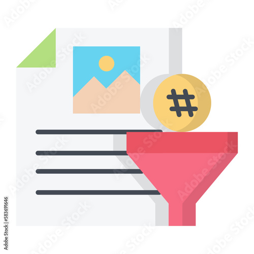 Content Curation Flat Icon 