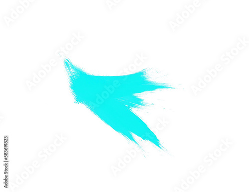 Turquoise smear for draw isolated on white