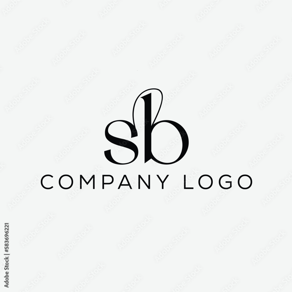 Initial Letter SB Logo Design Monogram Creative Modern Sign Symbol Icon ...