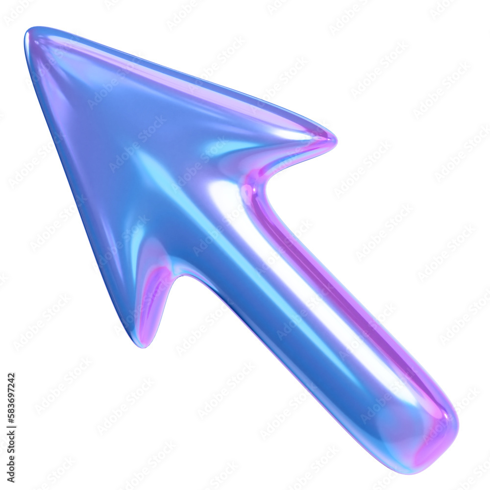 Naklejka premium 3D Arrow holographic