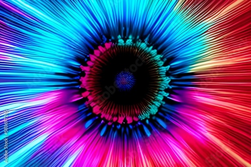 Abstract multicoloured flower-like background. Generative AI