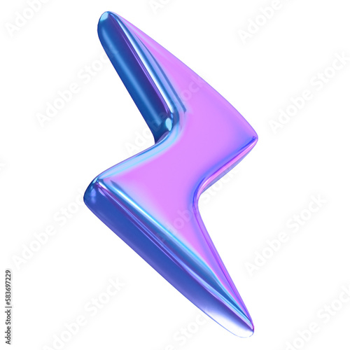 3D Lightning bolt
