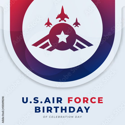 U.S. Air Force Birthday Celebration Vector Design Illustration for Background, Poster, Banner, Advertising, Greeting Card
