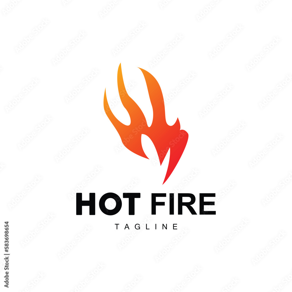 Hot Flame Logo, Fire Vector, Abstract Fire Icon Design Hot Flame Logo, Fire Vector, Abstract Fire Icon Design