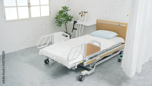 Photographie 電動ベッドの置かれた部屋　病院　介護施設