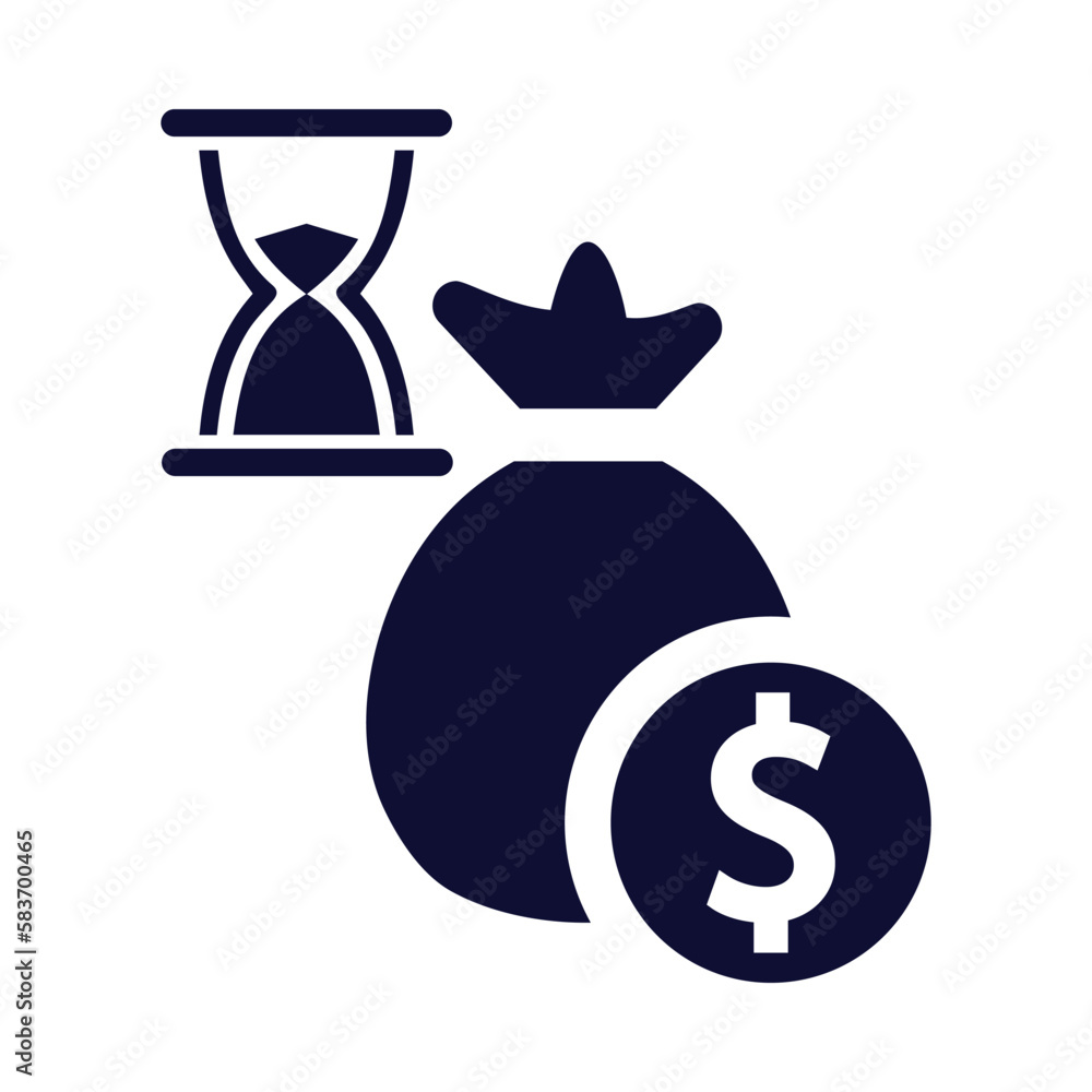 waiting, money, hourglass, currency waiting icon waiting, money, hourglass, currency waiting icon