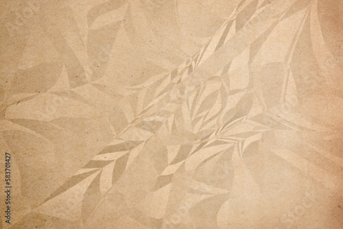 crumpled brown paper background close up