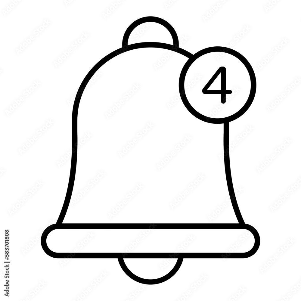 Obraz premium Notification Outline Icon