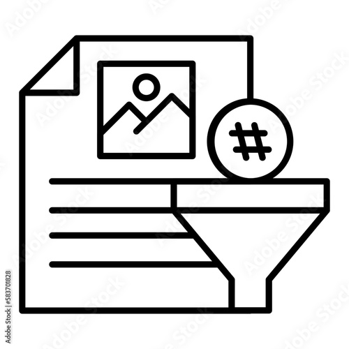 Content Curation Outline Icon