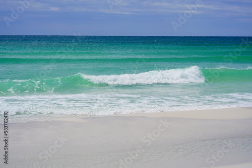 beautiful Destin beach and the Gulf of Mexico in Destin, Florida	