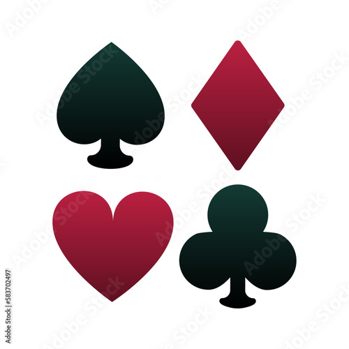 spades hearts clubs diamonds - poker blackjack casino gambling - four aces playing cards