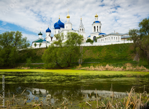 View of Bogolyubsky Monastery of Birth of Bogoroditsa in historic Russian village of Bogolyubovo, Vladimir Oblast photo