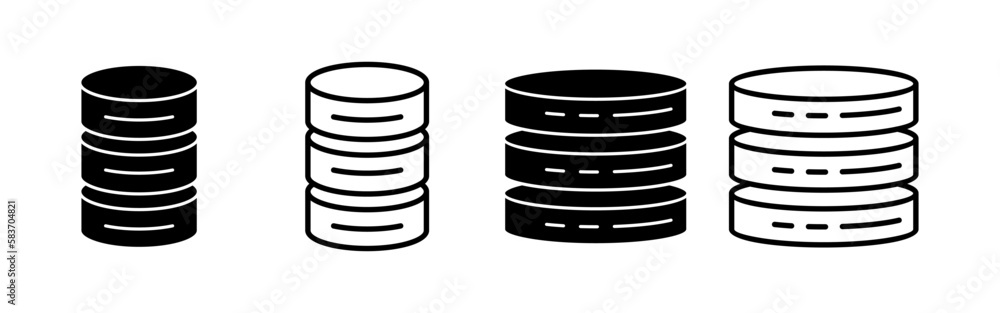 Database icon vector for web and mobile app. database sign and symbol Database icon vector for web and mobile app. database sign and symbol