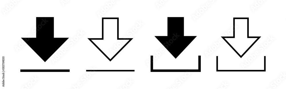 Download icon vector for web and mobile app. Download sign and symbol Download icon vector for web and mobile app. Download sign and symbol