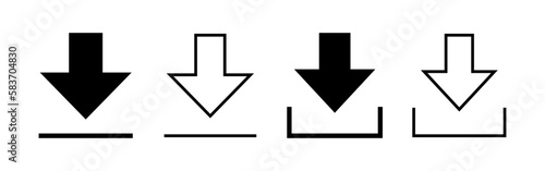 Download icon vector for web and mobile app. Download sign and symbol