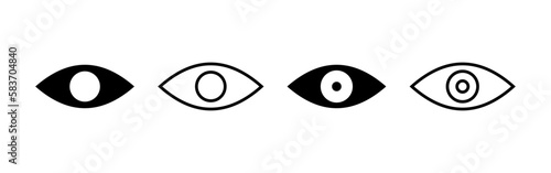 Eye icon vector for web and mobile app. Eye sign and symbol. Look and Vision icon.