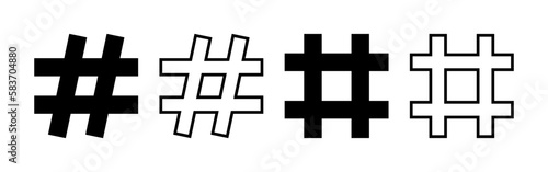 Hashtag icon vector for web and mobile app. hashtag sign and symbol