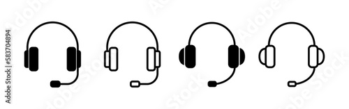 Headphone icon vector for web and mobile app. headphone sign and symbol