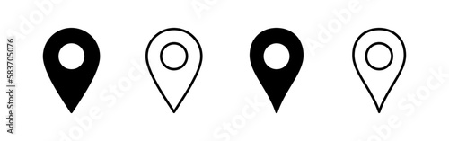 Pin icon vector for web and mobile app. Location sign and symbol. destination icon. map pin