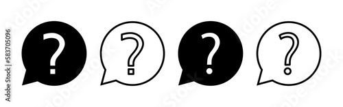 Question icon vector for web and mobile app. question mark sign and symbol