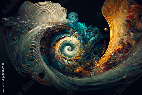 Life in flow, swirls and patterns concept. Peace and mindfulness