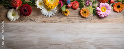 The Perfect Combination of Rustic Charm and Springtime Beauty on a Wooden Table