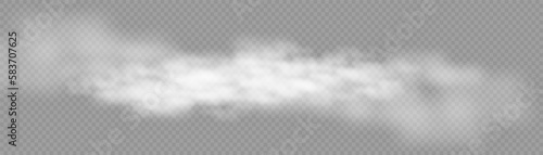 White fog or smoke on a dark copy space background. Vector illustration